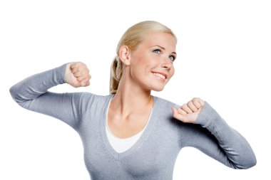 kadın kendini uzanır