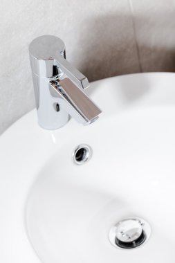 Havzası Mikser Musluk ile yakın çekim