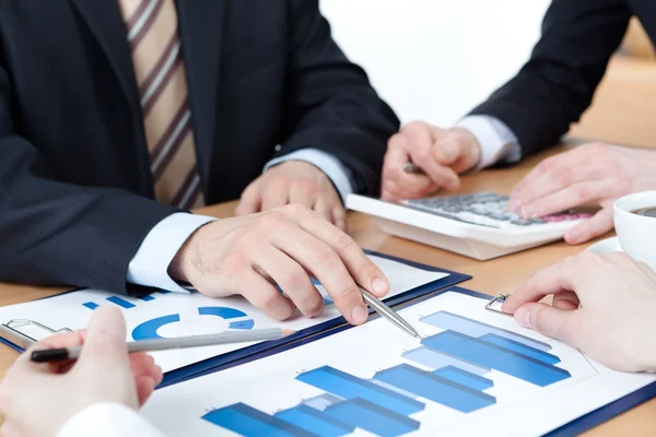 Managers working sitting at the table Royalty Free Stock Images