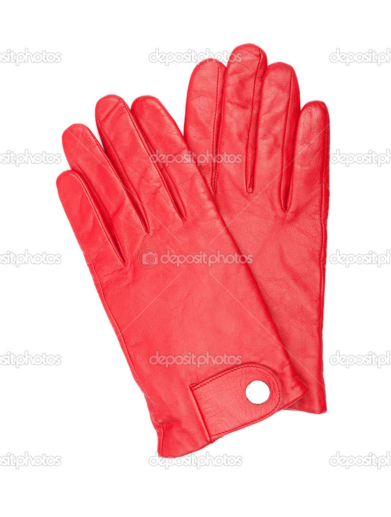 Close up of pair of red gloves