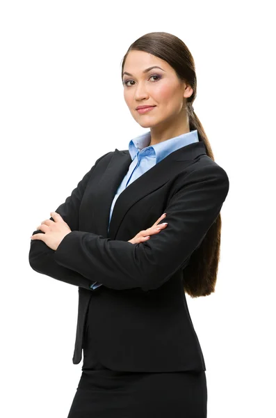 Portrait de demi-longueur de femme d'affaires avec bras croisés — Photo