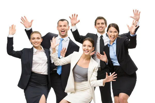 Group of glad business people — Stock Photo, Image