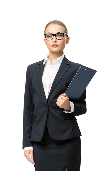 Businesswoman with papers — Stock Photo, Image