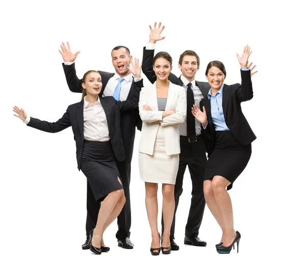 Portret van groep van gelukkig managers — Stockfoto