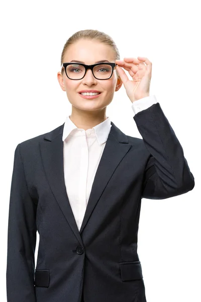 Female businessman in glasses — Stock Photo, Image