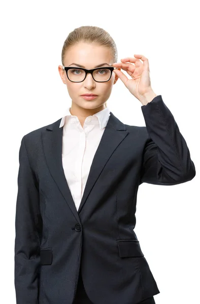 Female business man in glasses — Stock Photo, Image