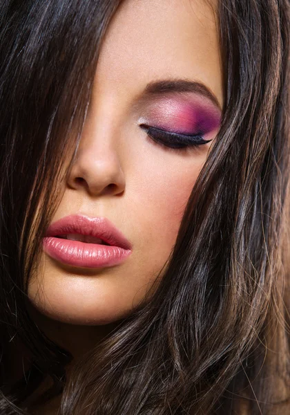 Woman with brilliant makeup — Stock Photo, Image