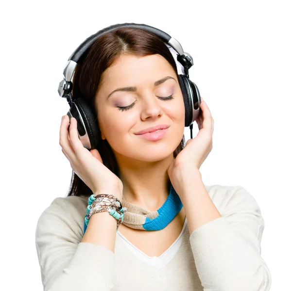 Teenager listening to music — Stock Photo, Image