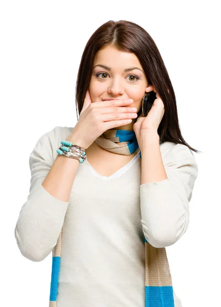 Adolescente falando por telefone — Fotografia de Stock