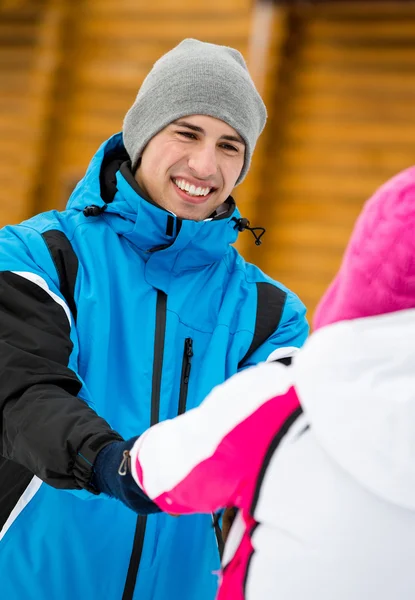 Couple joins their hands — Stock Photo, Image