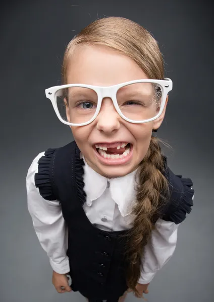 Kleine zakenlieden in glazen — Stockfoto