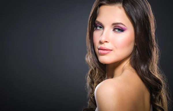 Portrait of beautiful woman with bright makeup Royalty Free Stock Photos