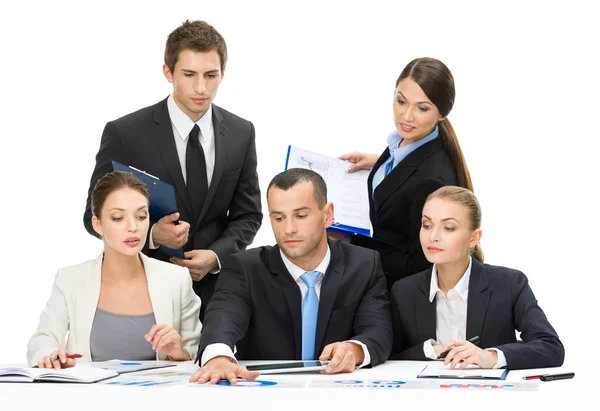 Grupo de empresarios que debaten — Foto de Stock