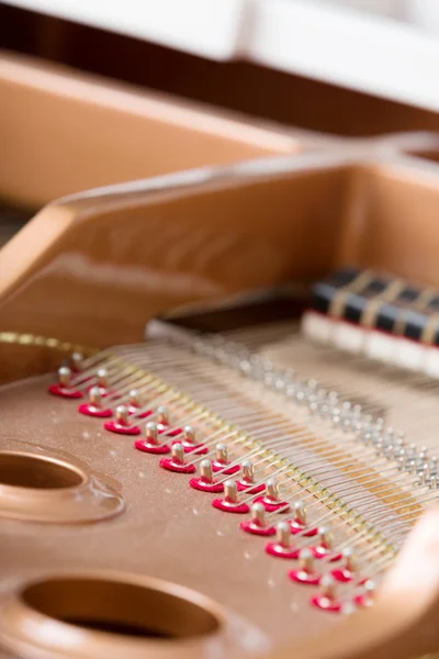 Close-up of piano chords — Stock Photo, Image