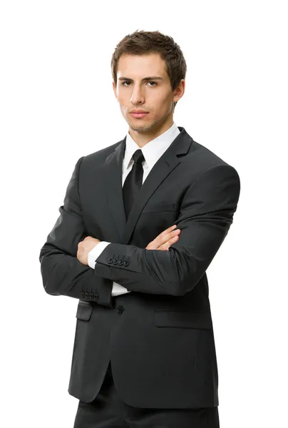 Retrato de meio-comprimento de homem de negócios com braços cruzados — Fotografia de Stock