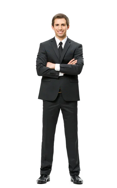 Full length of business man with hands crossed — Stock Photo, Image