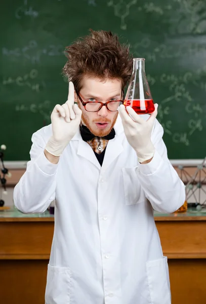 Profesor loco. — Foto de Stock