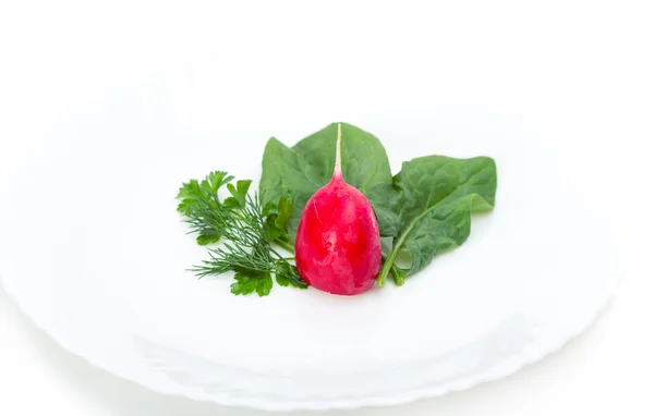 Radish salad on plate — Stock Photo, Image