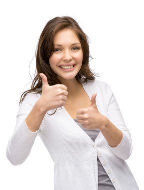 thumbs up genç kız portresi