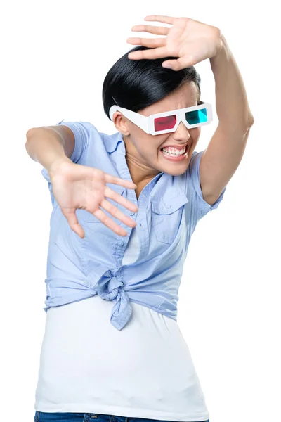 Mädchen in 3D-Brille — Stockfoto