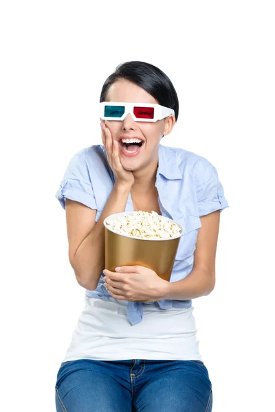 Mädchen in 3D-Brille — Stockfoto