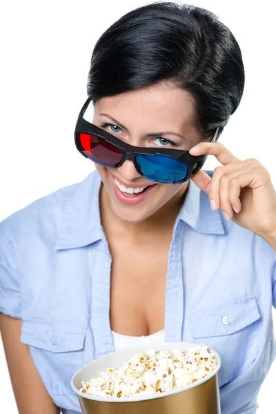 Mädchen in 3D-Brille — Stockfoto