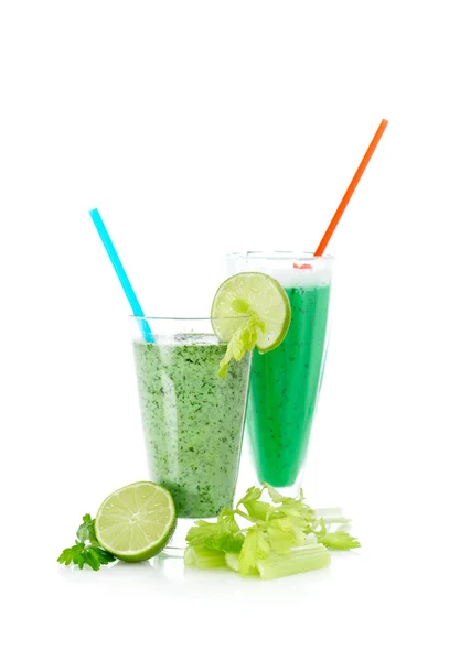 Close up of two green cocktails — Stock Photo, Image