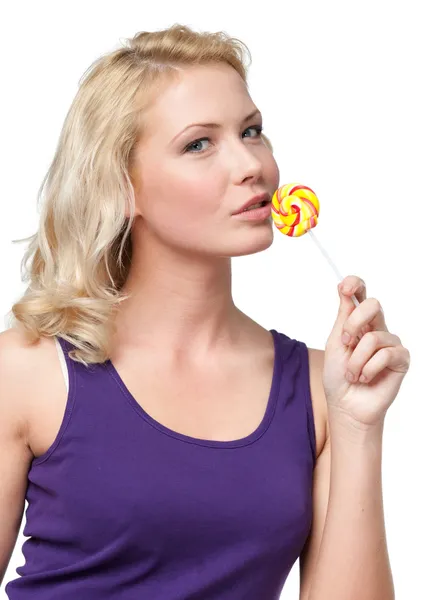 Mädchen mit Lollypop — Stockfoto