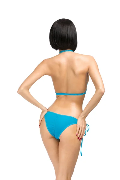 Rückansicht einer Frau im Bikini — Stockfoto