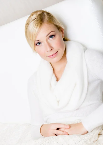 Portrait of pretty blond woman — Stock Photo, Image