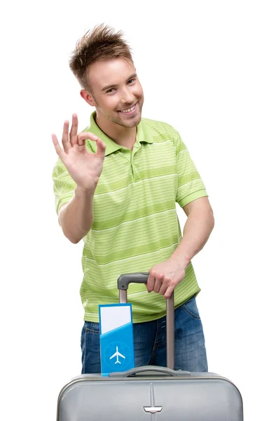 Man OK gesturing — Stock Photo, Image