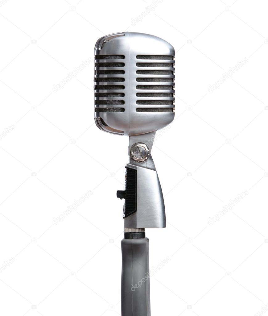 Silver microphone