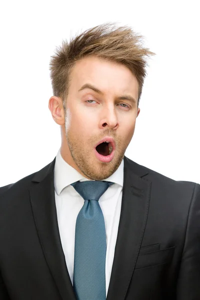 Yawing businessman — Stock Photo, Image