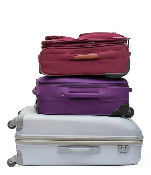 Pile of colored suitcases — Stock Photo, Image