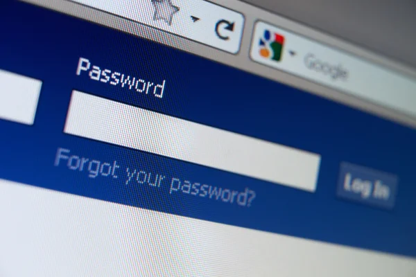 Close up view of password field — Stock Photo, Image