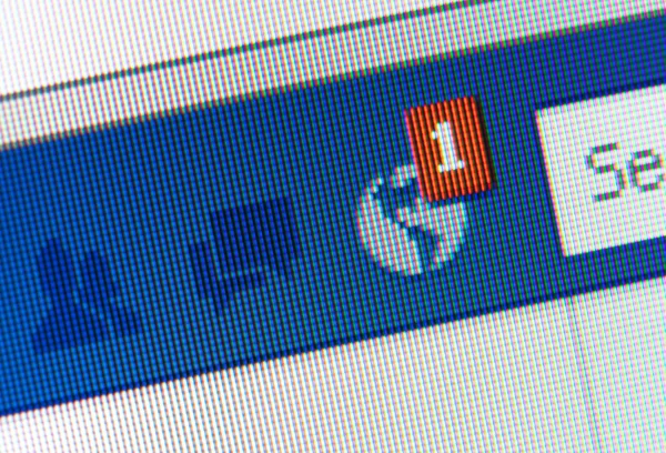 Zamknij z facebook Strona z jednego zgłoszenia — Zdjęcie stockowe