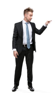 tam uzunlukta karşı bir ayarı iş adamı