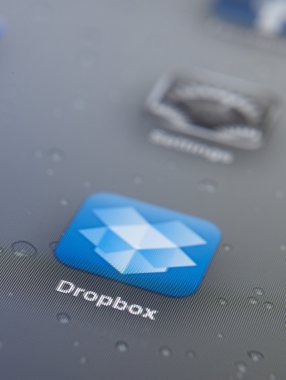 Close up of dropbox icon clipart