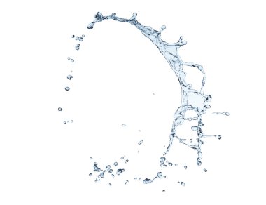 mavi su sıçrama ve su damlaları görünümünü kapat