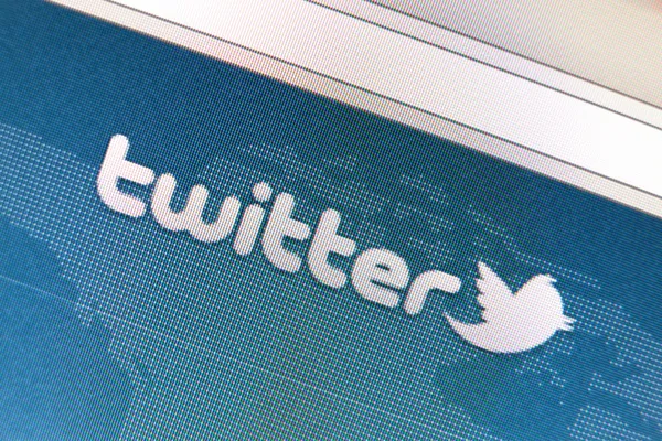 Primo piano dell'icona di twitter — Foto Stock