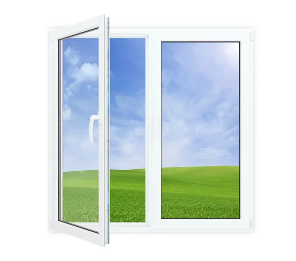 Buka jendela dengan tampilan yang indah — Stok Foto
