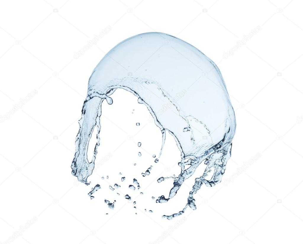 Close up view of clean water splash and water drops