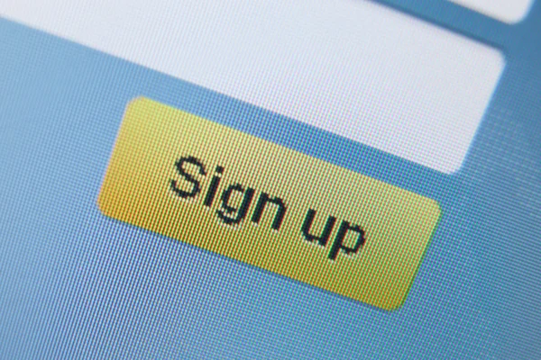 Close up view of sign up icon — Stock Photo, Image