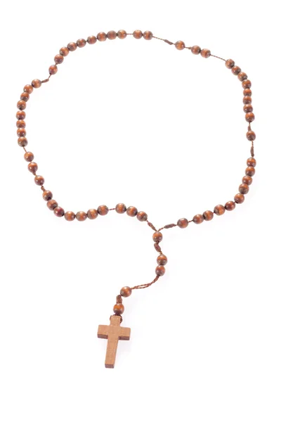 Cuentas de rosario de madera — Foto de Stock