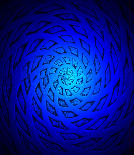 Magic blue light over round surface, exploration. — Stock Photo, Image
