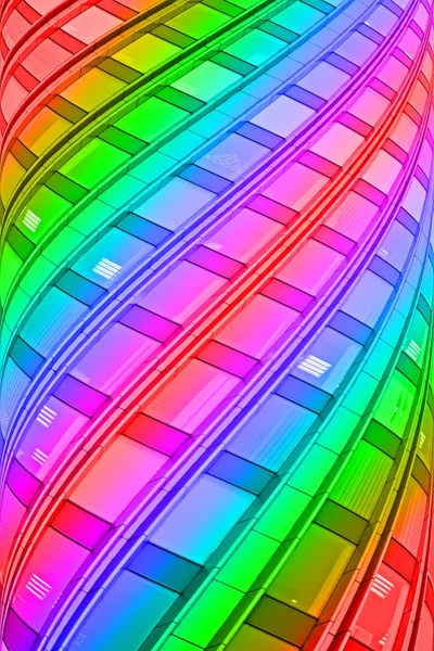 Rainbow pilone, modern interior. — Stock Photo, Image