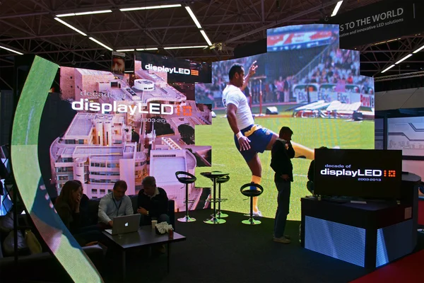 Sport show during Integrated Systems Europe (ISE) exhibition, Amsterdam, Netherlands. — Stock Photo, Image