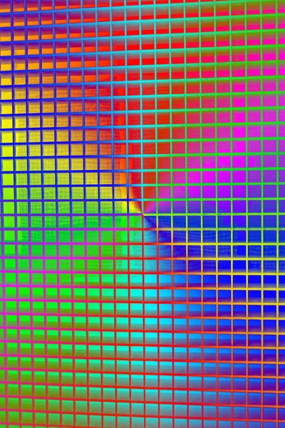 Rainbow grid, disco. — Stock Photo, Image