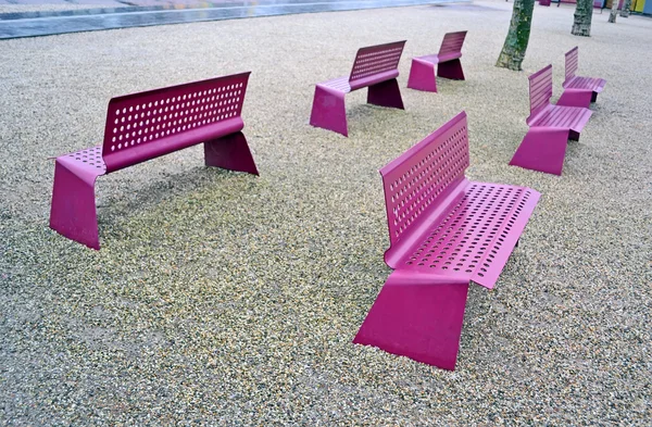 Violet chair line, travel diversity. — Stock Photo, Image