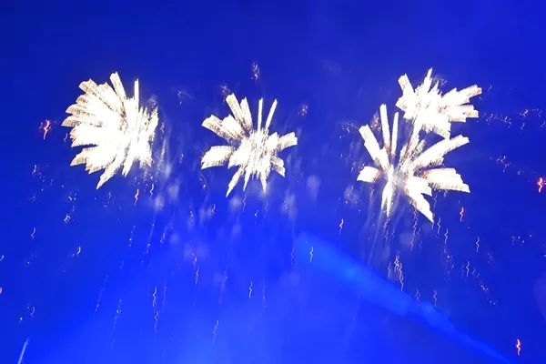 Firework diversity, night carnival. — Stock Photo, Image